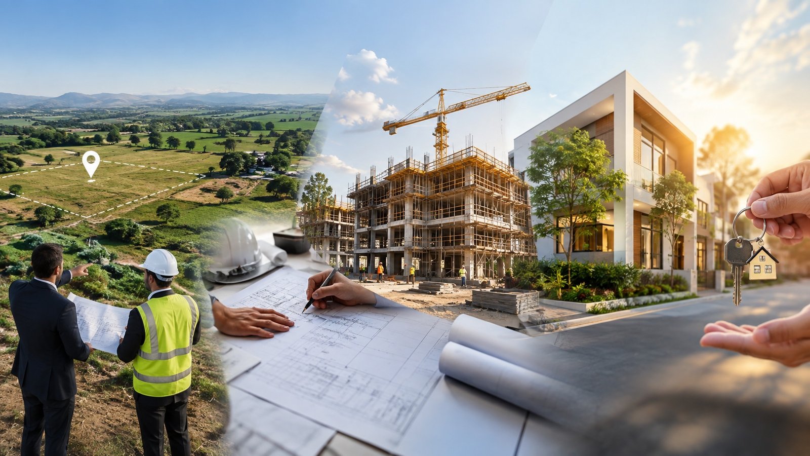 Property development from land selection and planning to construction and handover